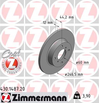 Zimmermann 430.1487.20 - Kočioni disk www.molydon.hr