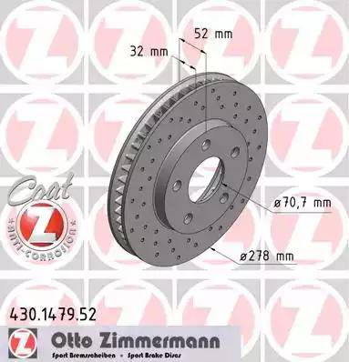 Zimmermann 430.1479.52 - Kočioni disk www.molydon.hr