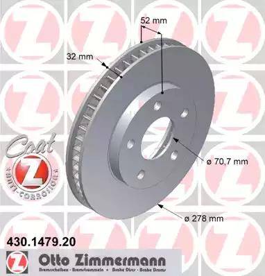 Zimmermann 430.1479.20 - Kočioni disk www.molydon.hr