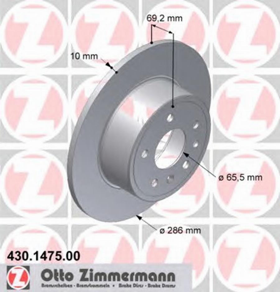 Zimmermann 430 1475 00 - Kočioni disk www.molydon.hr