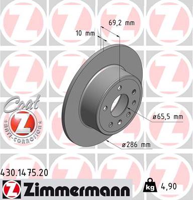 Zimmermann 430.1475.20 - Kočioni disk www.molydon.hr