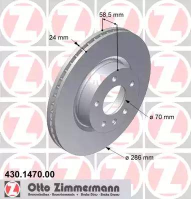 Zimmermann 430.1470.00 - Kočioni disk www.molydon.hr