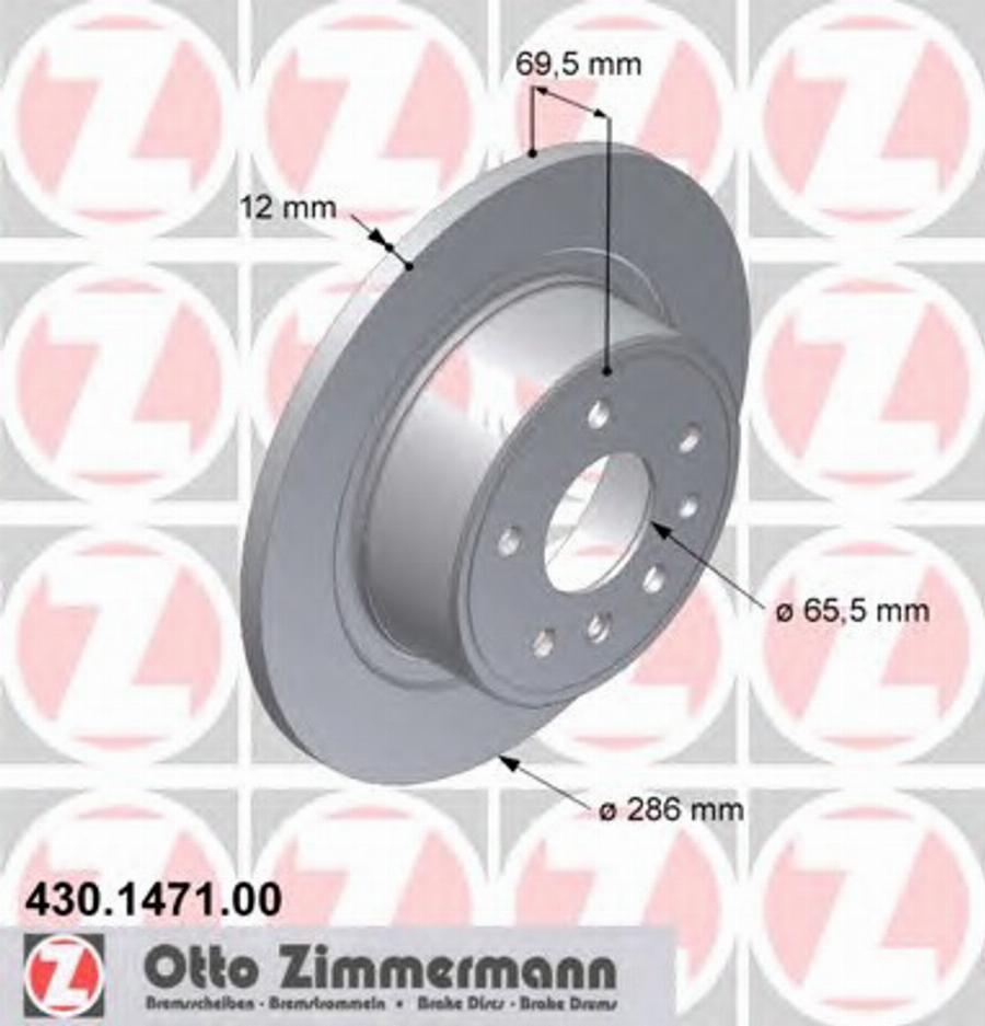 Zimmermann 430 1471 00 - Kočioni disk www.molydon.hr