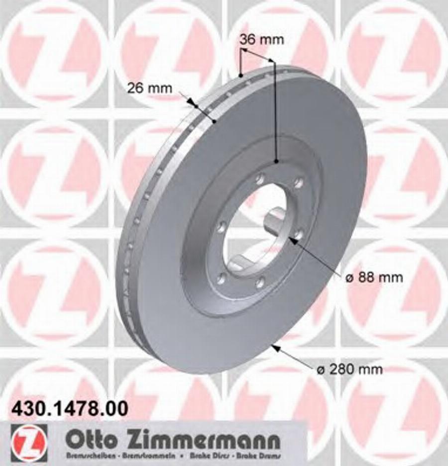 Zimmermann 430 1478 00 - Kočioni disk www.molydon.hr