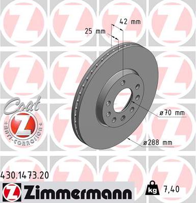 Zimmermann 430.1473.20 - Kočioni disk www.molydon.hr