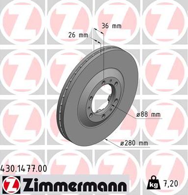 Zimmermann 430.1477.00 - Kočioni disk www.molydon.hr