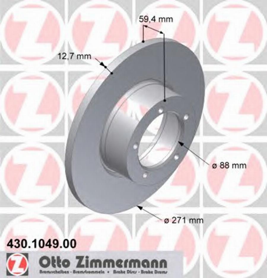 Zimmermann 430.1049.00 - Kočioni disk www.molydon.hr