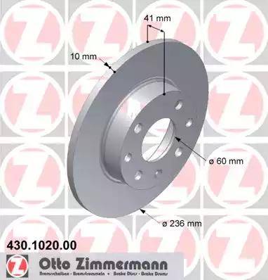 Zimmermann 430.1020.00 - Kočioni disk www.molydon.hr