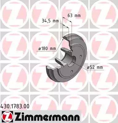 Zimmermann 430.1783.00 - Bubanj kočnica www.molydon.hr