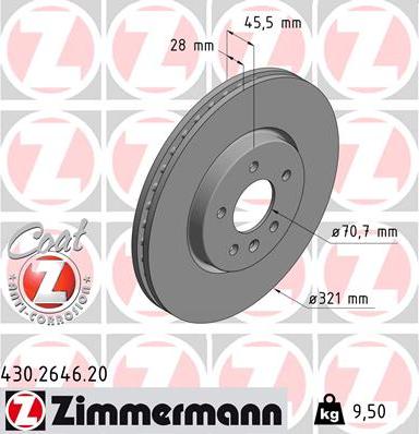 Zimmermann 430.2646.20 - Kočioni disk www.molydon.hr