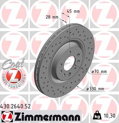 Zimmermann 430.2640.52 - Kočioni disk www.molydon.hr