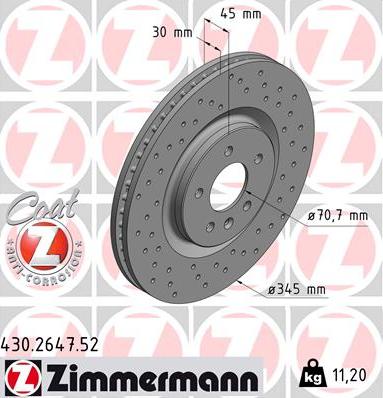 Zimmermann 430.2647.52 - Kočioni disk www.molydon.hr