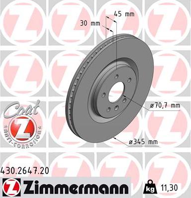 Zimmermann 430.2647.20 - Kočioni disk www.molydon.hr