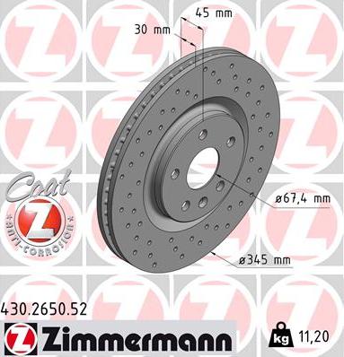 Zimmermann 430.2650.52 - Kočioni disk www.molydon.hr