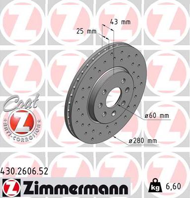 Zimmermann 430.2606.52 - Kočioni disk www.molydon.hr