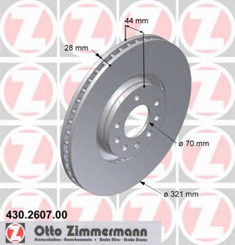 Zimmermann 430.2607.00 - Kočioni disk www.molydon.hr