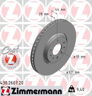 Zimmermann 430.2607.20 - Kočioni disk www.molydon.hr