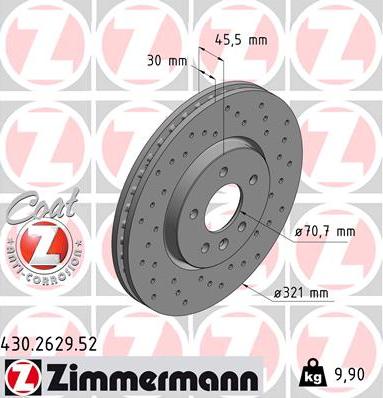 Zimmermann 430.2629.52 - Kočioni disk www.molydon.hr