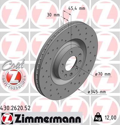 Zimmermann 430.2620.52 - Kočioni disk www.molydon.hr