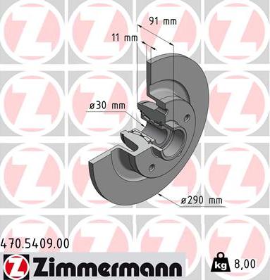 Zimmermann 470.5409.00 - Kočioni disk www.molydon.hr