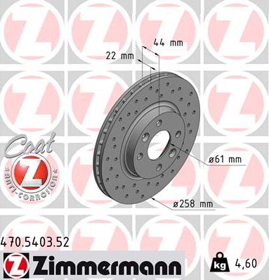 Zimmermann 470.5403.52 - Kočioni disk www.molydon.hr