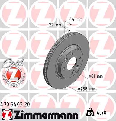 Zimmermann 470.5403.20 - Kočioni disk www.molydon.hr