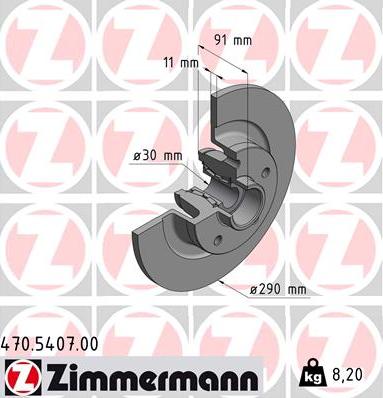 Zimmermann 470.5407.00 - Kočioni disk www.molydon.hr