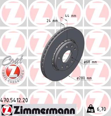 Zimmermann 470.5412.20 - Kočioni disk www.molydon.hr