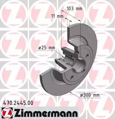 Zimmermann 470.2445.00 - Kočioni disk www.molydon.hr