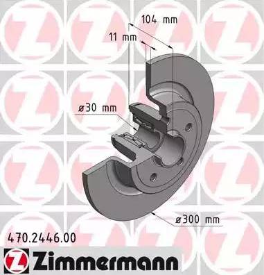 Zimmermann 470.2446.00 - Kočioni disk www.molydon.hr