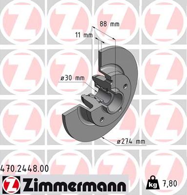 Zimmermann 470.2448.00 - Kočioni disk www.molydon.hr