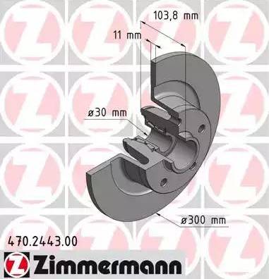 Zimmermann 470.2443.00 - Kočioni disk www.molydon.hr