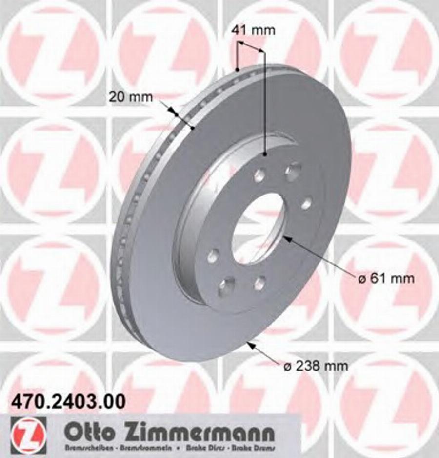 Zimmermann 470.2403.00 - Kočioni disk www.molydon.hr