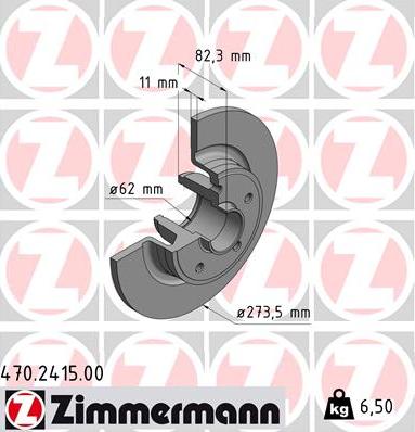 Zimmermann 470.2415.00 - Kočioni disk www.molydon.hr