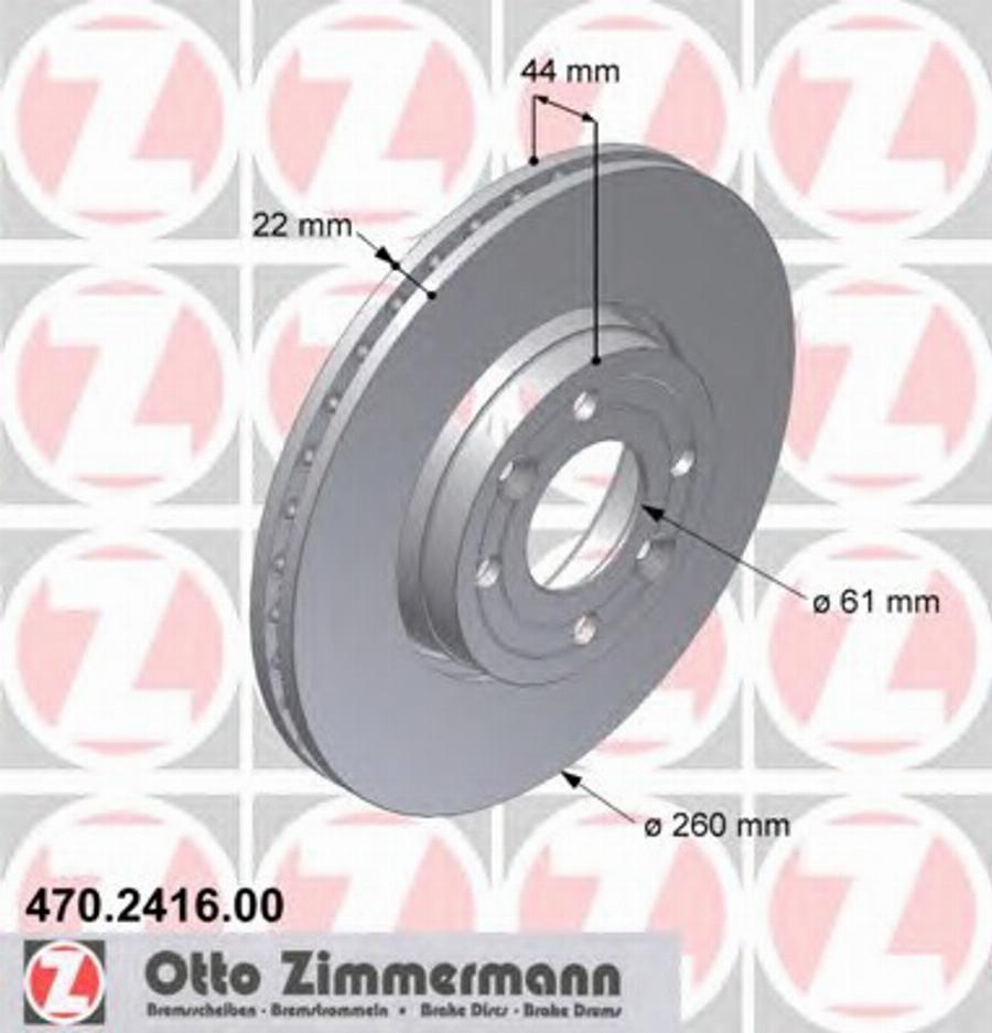 Zimmermann 470.2416.00 - Kočioni disk www.molydon.hr