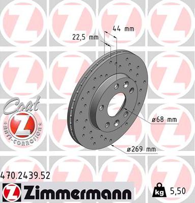 Zimmermann 470.2439.52 - Kočioni disk www.molydon.hr