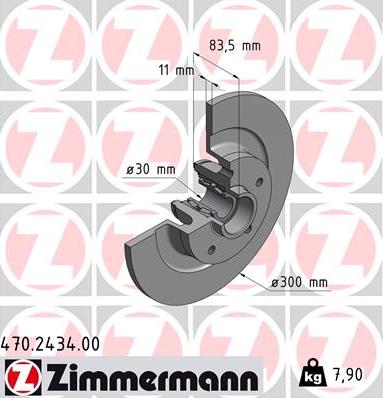 Zimmermann 470.2434.00 - Kočioni disk www.molydon.hr