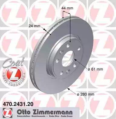 Zimmermann 470.2431.20 - Kočioni disk www.molydon.hr