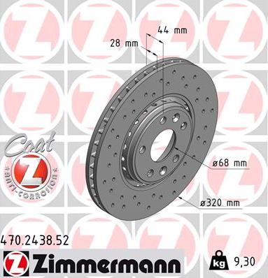 Zimmermann 470.2438.52 - Kočioni disk www.molydon.hr