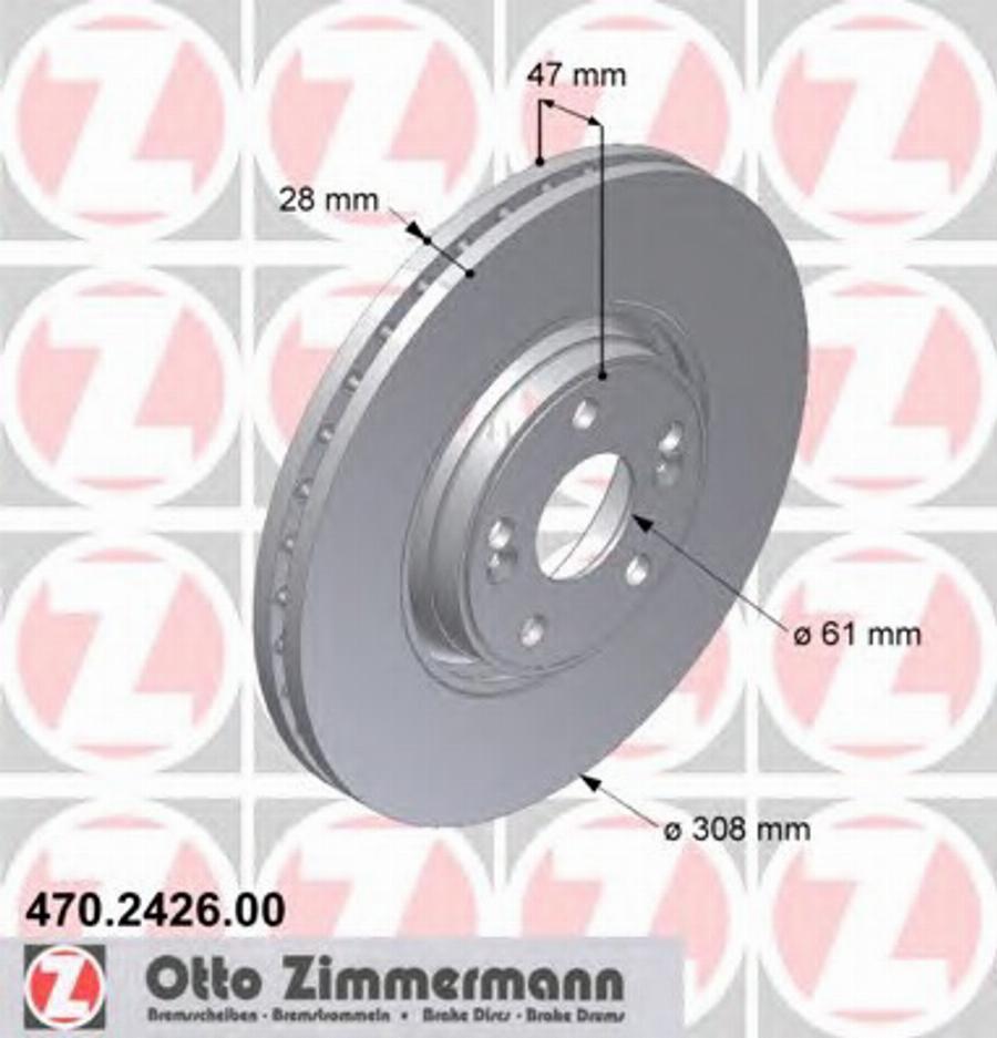 Zimmermann 470.2426.00 - Kočioni disk www.molydon.hr