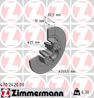 Zimmermann 470.2420.00 - Kočioni disk www.molydon.hr