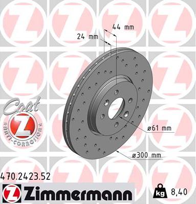 Zimmermann 470.2423.52 - Kočioni disk www.molydon.hr