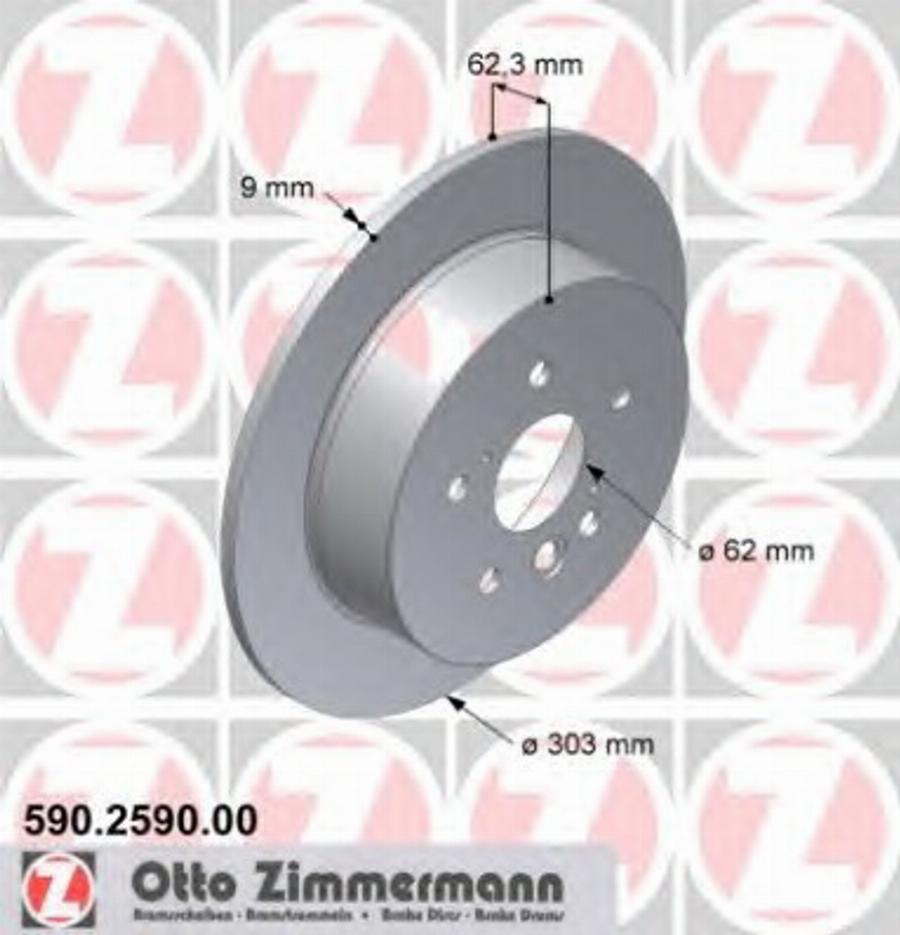 Zimmermann 590.2590.00 - Kočioni disk www.molydon.hr