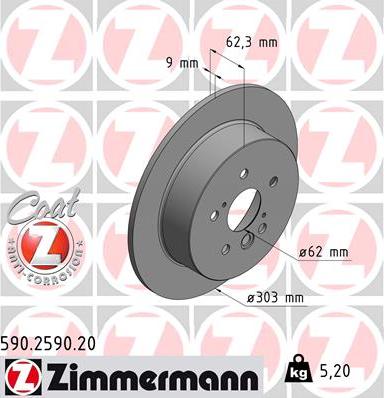 Zimmermann 590.2590.20 - Kočioni disk www.molydon.hr