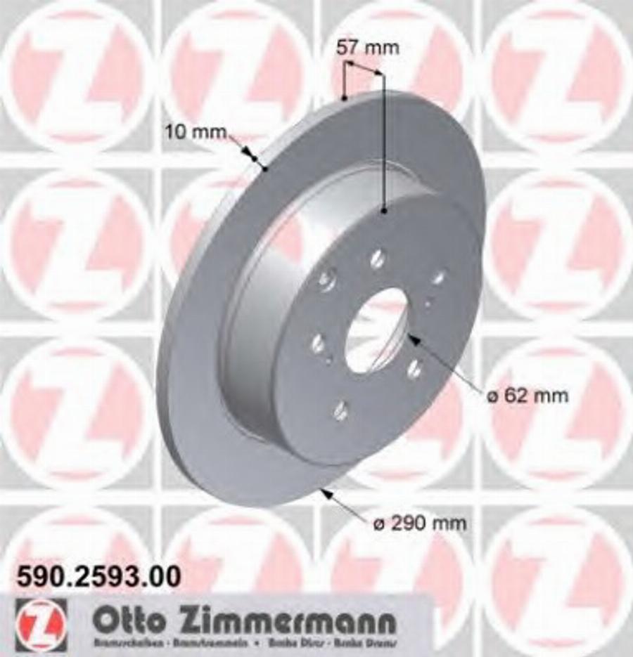 Zimmermann 590.2593.00 - Kočioni disk www.molydon.hr