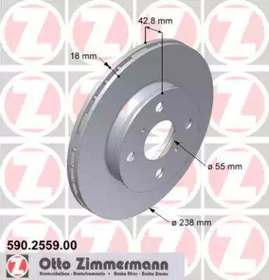 Zimmermann 590.2559.00 - Kočioni disk www.molydon.hr