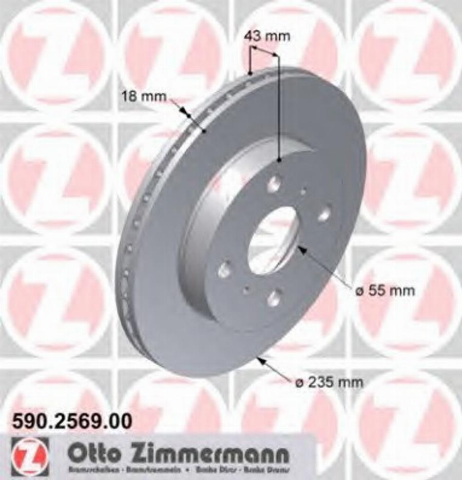 Zimmermann 590.2569.00 - Kočioni disk www.molydon.hr