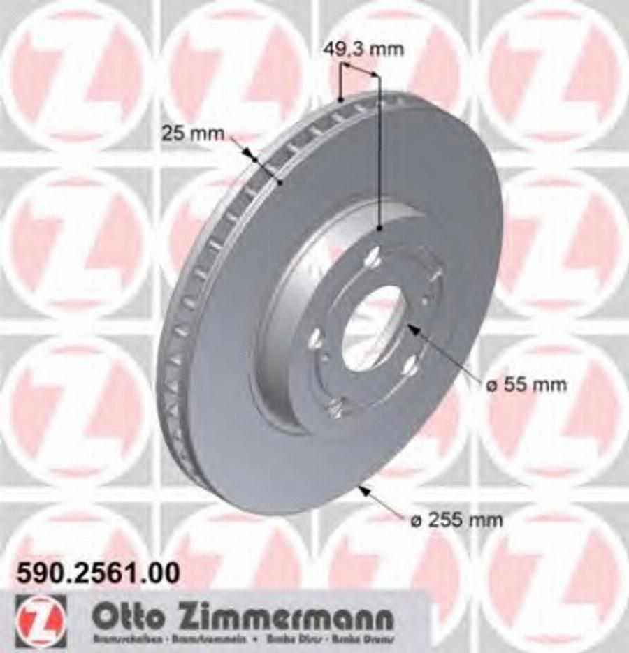 Zimmermann 590 2561 00 - Kočioni disk www.molydon.hr