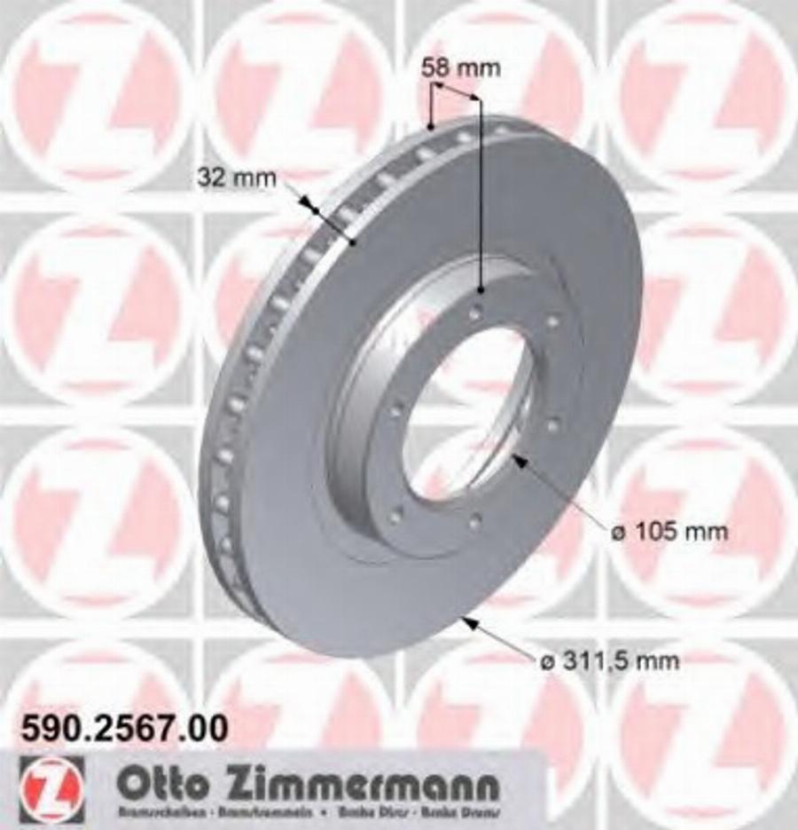 Zimmermann 590 2567 00 - Kočioni disk www.molydon.hr