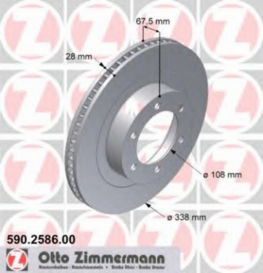 Zimmermann 590.2586.00 - Kočioni disk www.molydon.hr